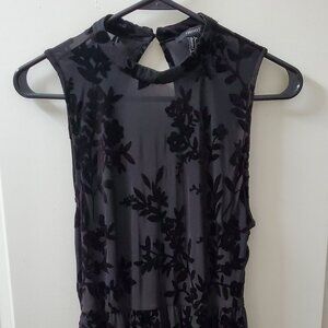 FOREVER 21 L Mesh Floral Backless Mini Dress